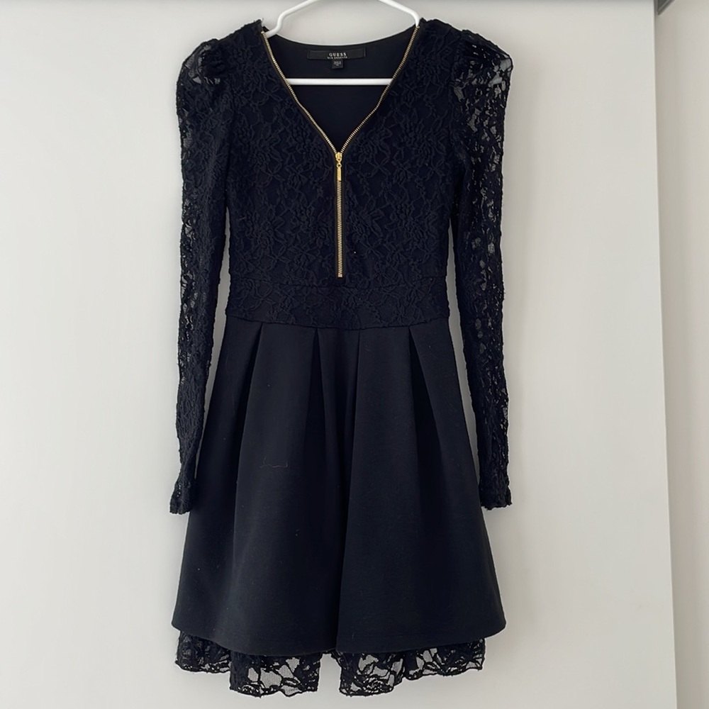 Guess Black Long Sleeve Dress - Picture 2 of 8